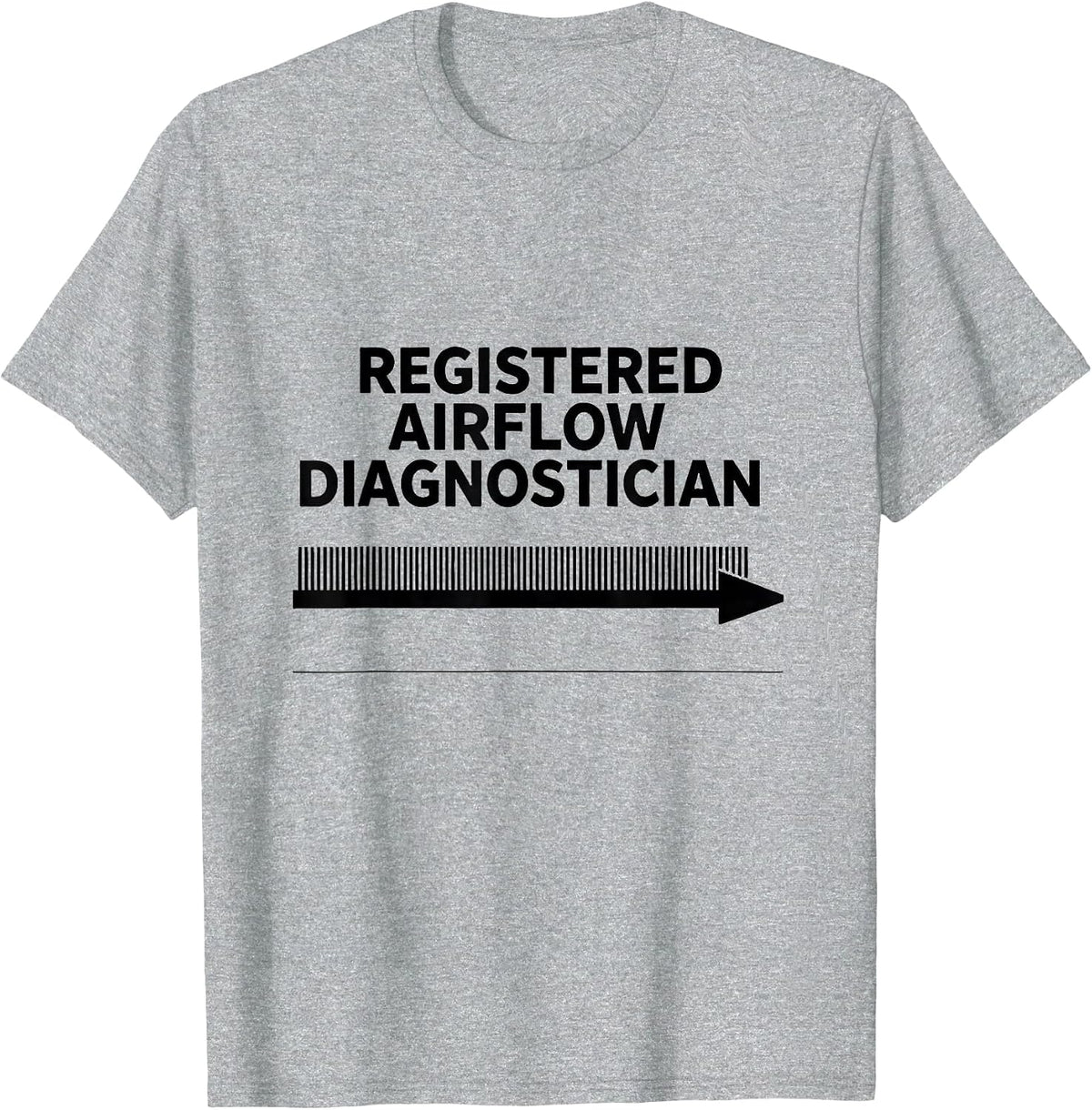 Men's Registered Airflow Diagnostician Funny HVAC Technician Dad T-Shirt - Heather Grey
