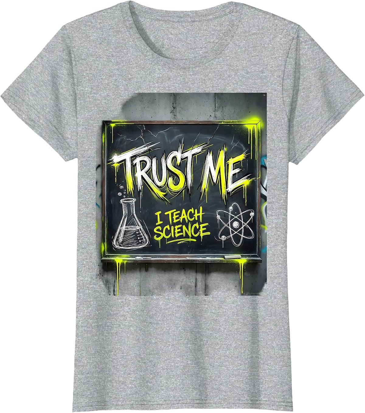 Women's Trust Me I Teach Science Teacher Design T-Shirt - Heather Grey