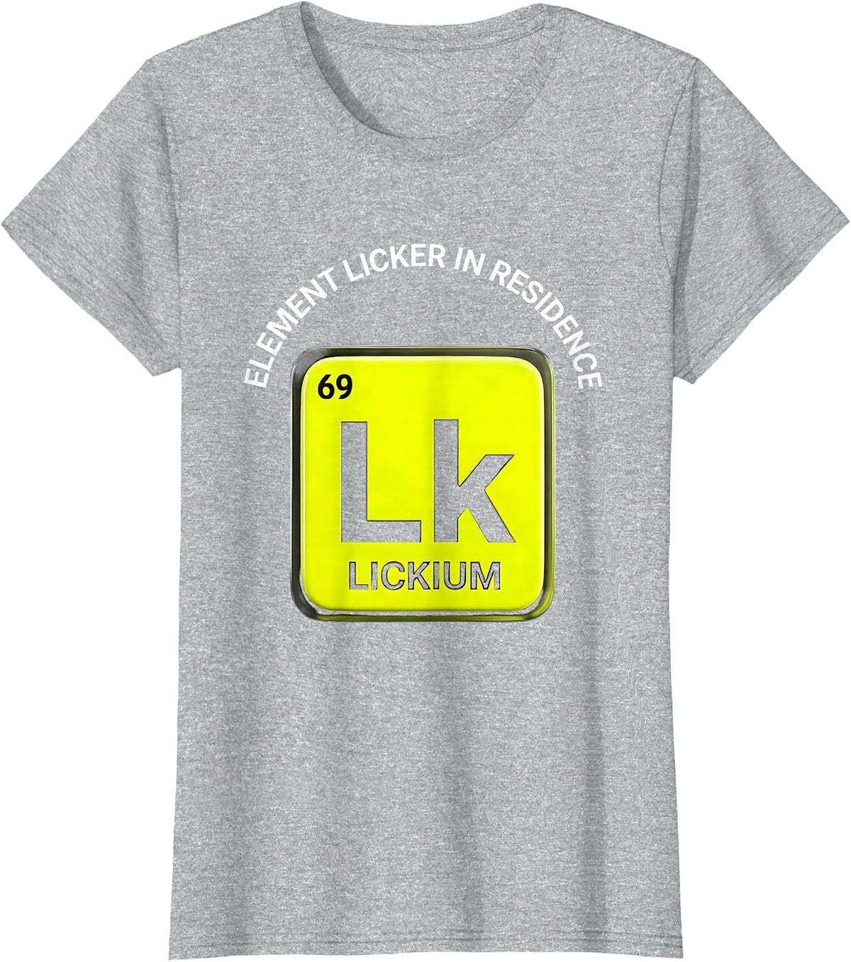 Element Licker In Residence Periodic Table Design T-Shirt - Heather Grey