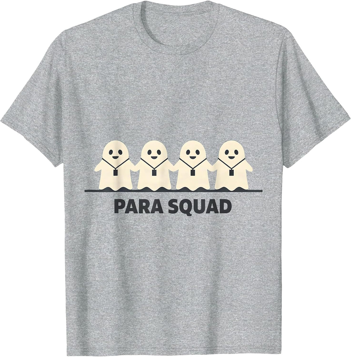 Men's Para Squad Ghost Para Normal Activities SPED Teacher T-Shirt - Heather Grey