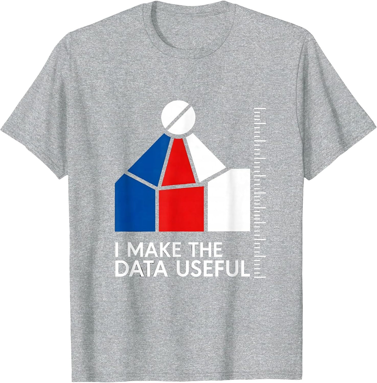 Men's I Make The Data Useful Bauhaus Modernist Special Education T-Shirt - Heather Grey