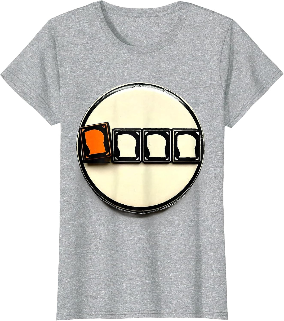 Sealed Badge Letter Tile Screenprint Science Humor T-Shirt - Heather Grey