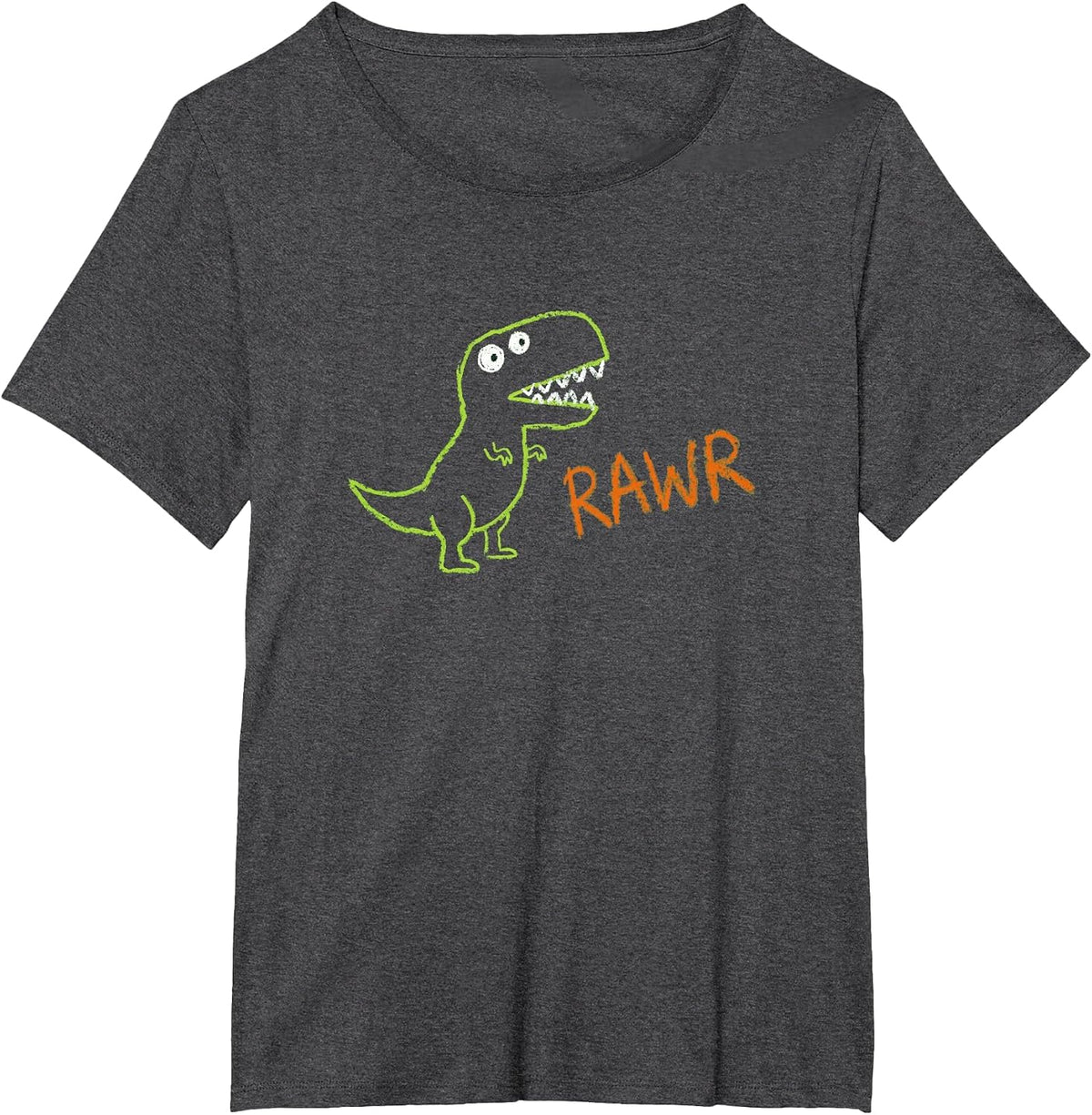 Rawr Dinosaur Kids Design for Little Paleontologists T-Shirt - Dark Heather Grey