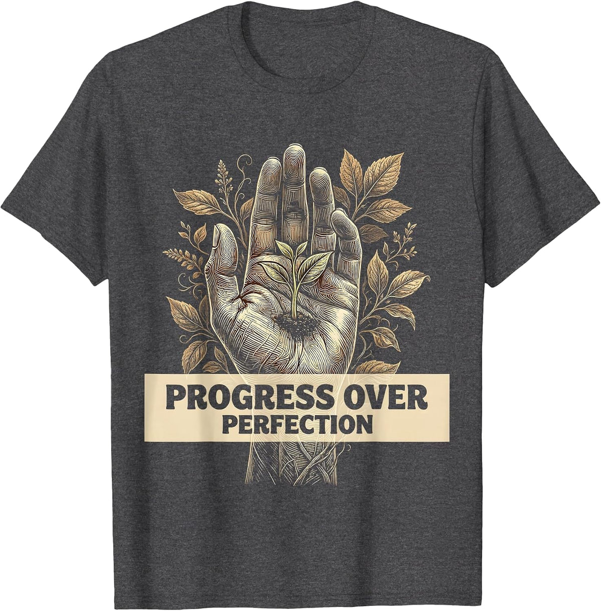 Men's Progress Over Perfection Special Education Teacher T-Shirt - Dark Heather Grey