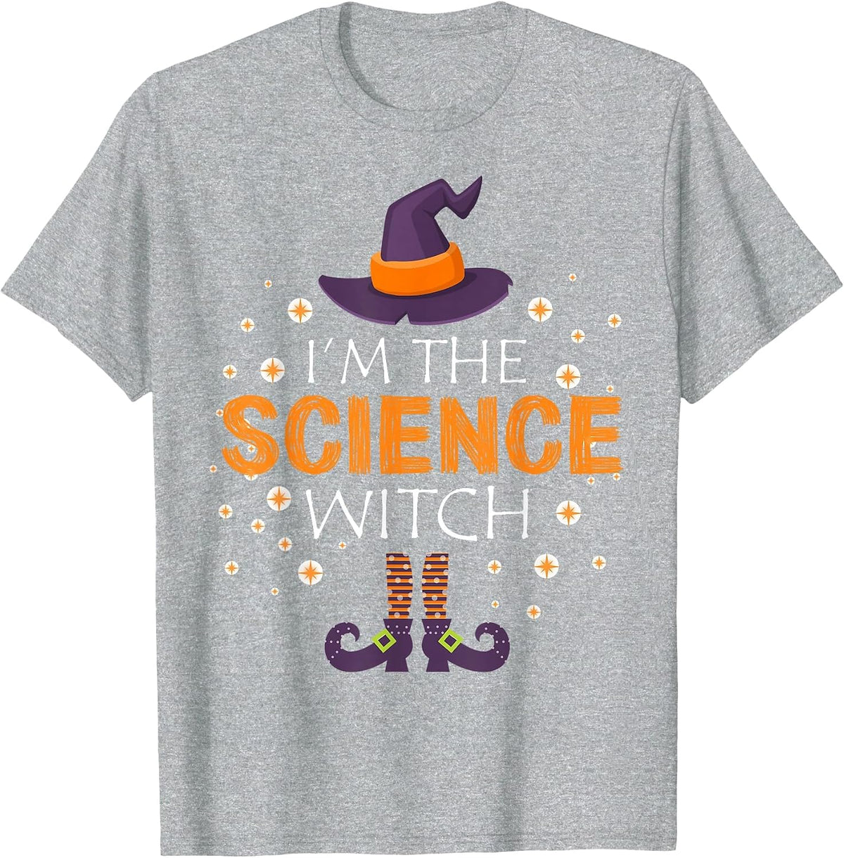 I'm The Science Teacher Witch Matching Group Halloween T-Shirt - Heather Grey