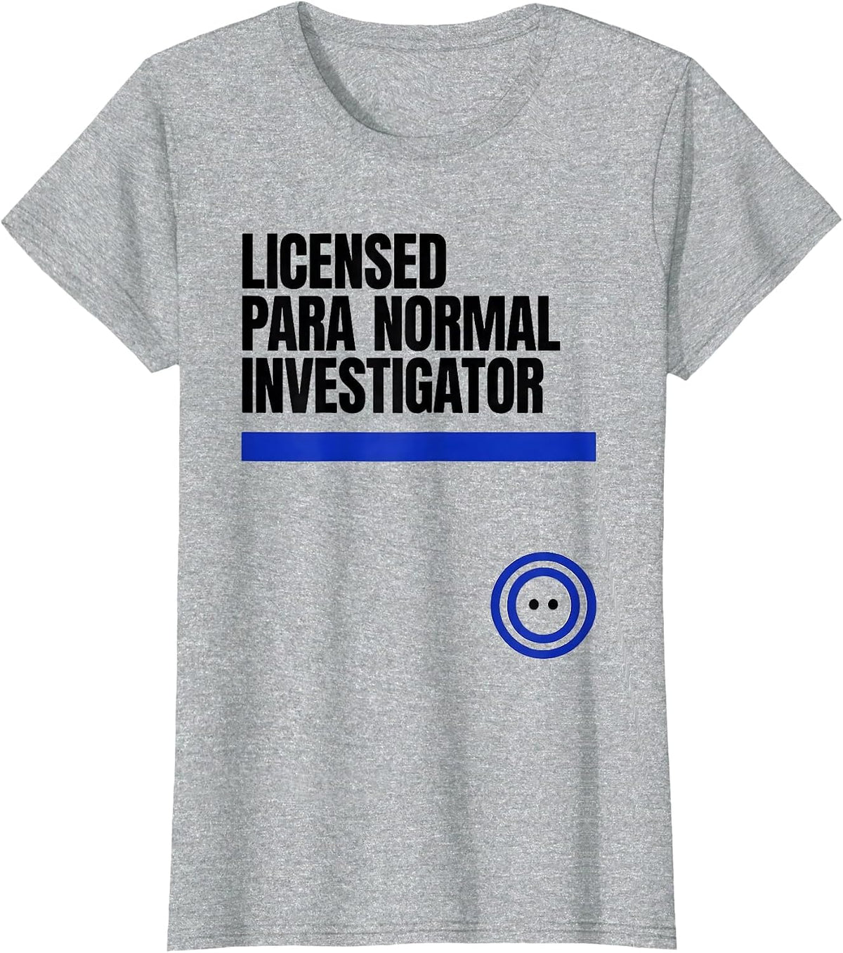 Women's Licensed Para Normal Investigator Funny Ghost T-Shirt - Heather Grey