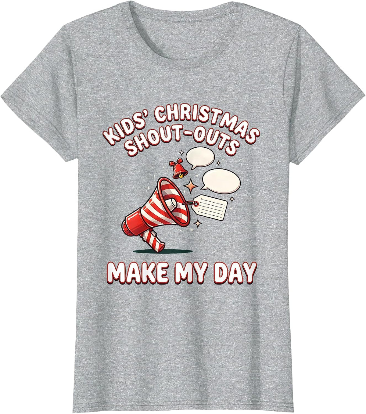 Kids' Christmas Shout-Outs Make My Day Speech Therapist SLP T-Shirt - Heather Grey