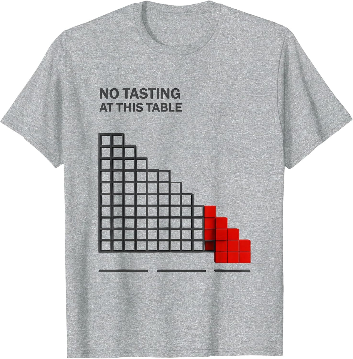 Men's No Tasting At This Table Funny Periodic Table Science T-Shirt - Heather Grey
