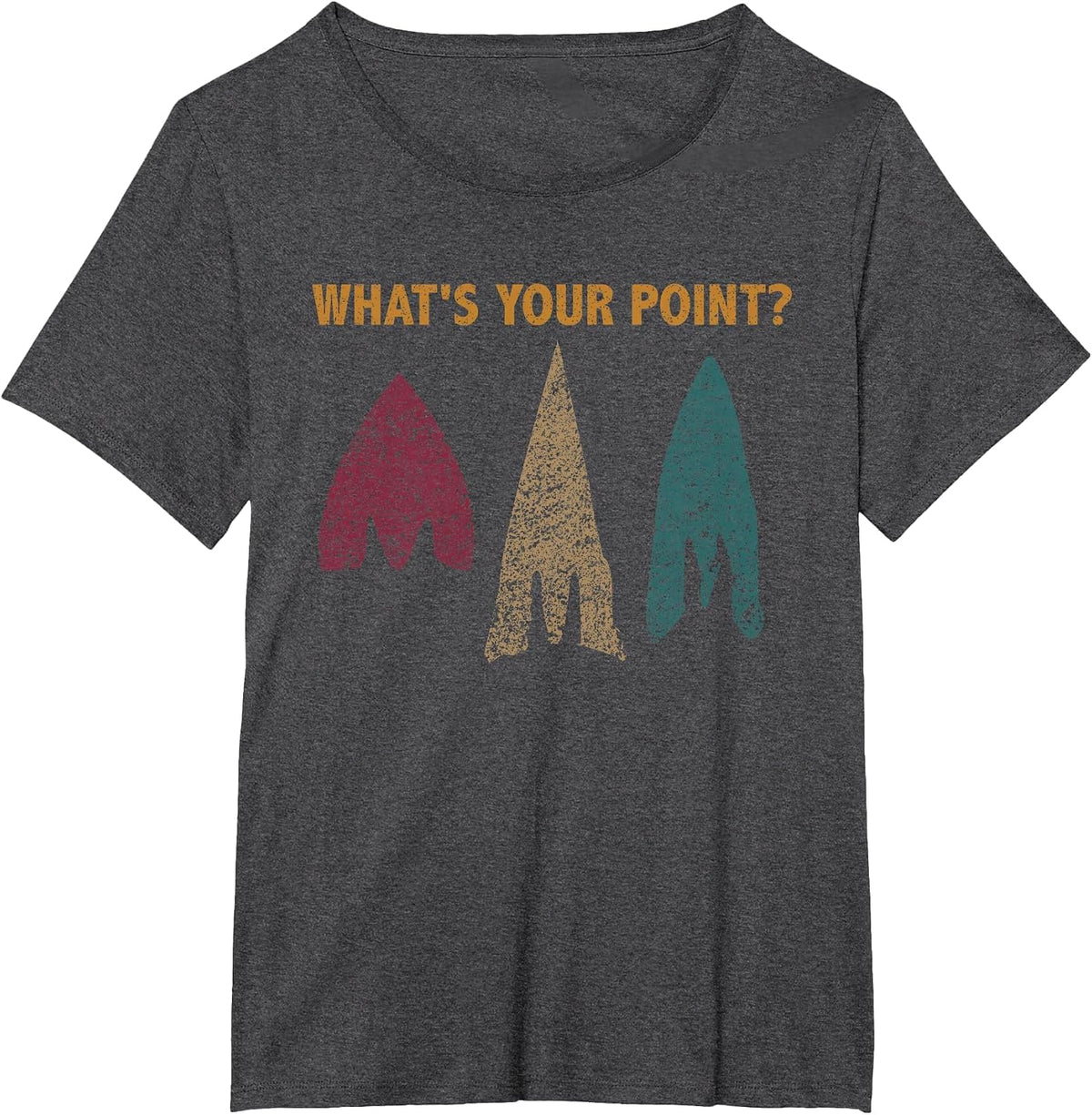 Funny Archaeologist Pun What's Your Point? Archaeology T-Shirt - Dark Heather Grey
