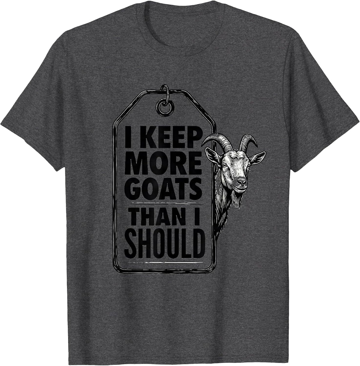 I Keep More Goats Than I Should Funny Goat Lover Farmer Gift T-Shirt - Dark Heather Grey
