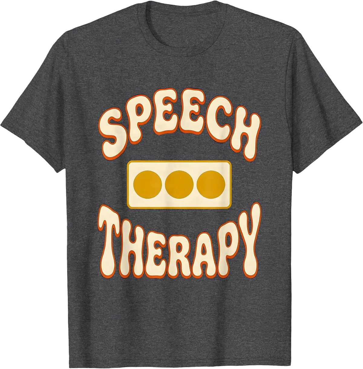 Speech Therapy Retro Cute Speech-Language Pathologist SLP T-Shirt - Dark Heather Grey