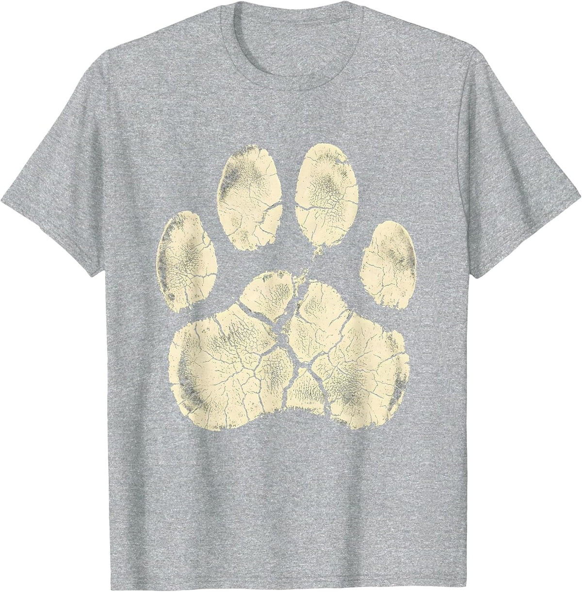Men's Horse Hoof Print Wildflower Floral Nature Design T-Shirt - Heather Grey