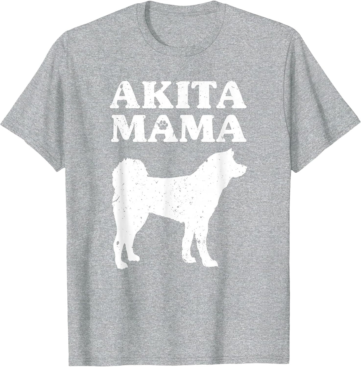 Funny Akita Inu Design Women Mothers Akita Lover Pet Dog Mom T-Shirt - Heather Grey