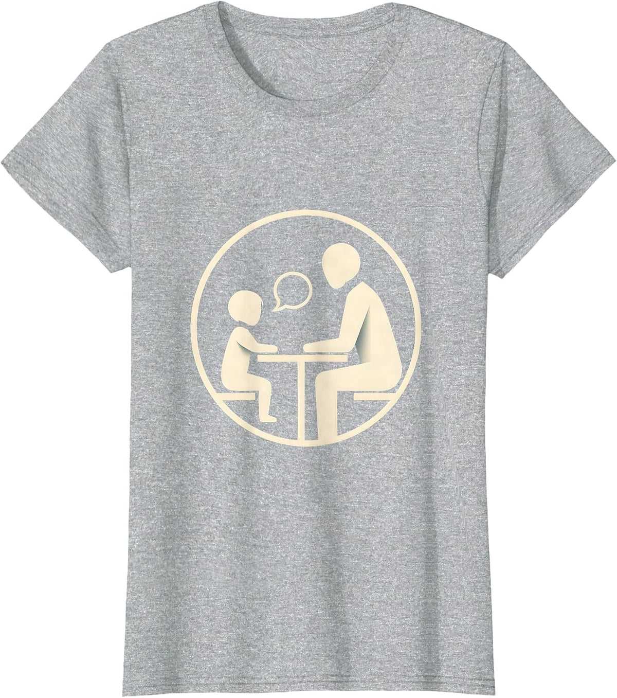 Speech Therapy Session Illustration Gift T-Shirt - Heather Grey