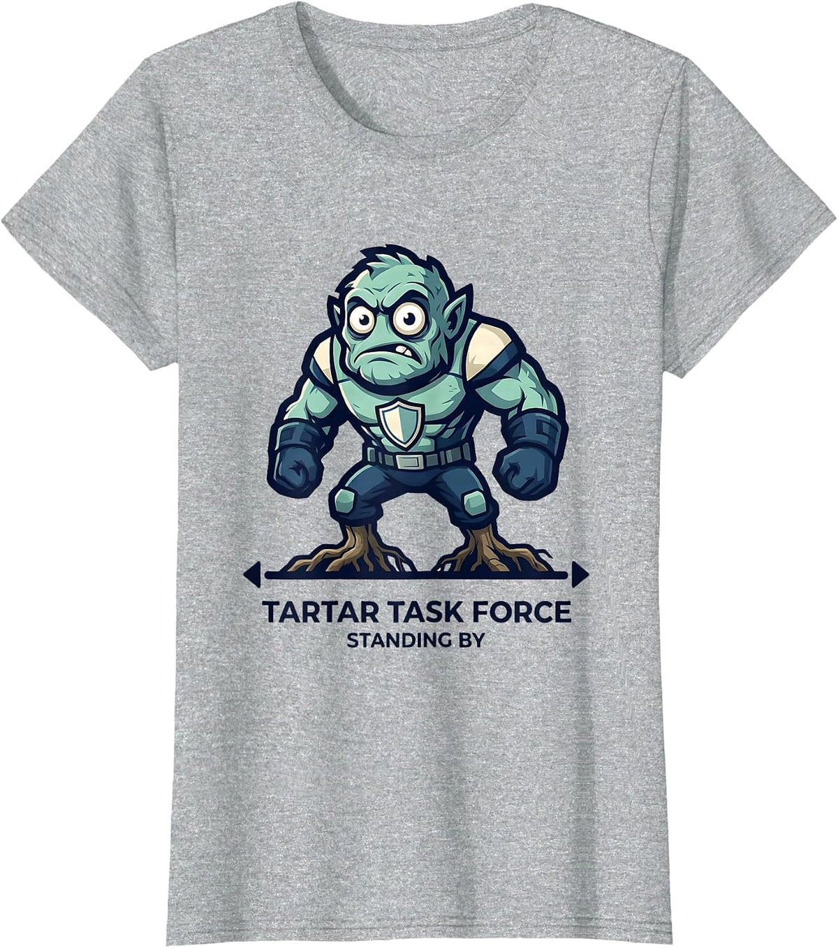 Tartar Task Force Standing By Funny Dental Hygienist Humor T-Shirt - Heather Grey