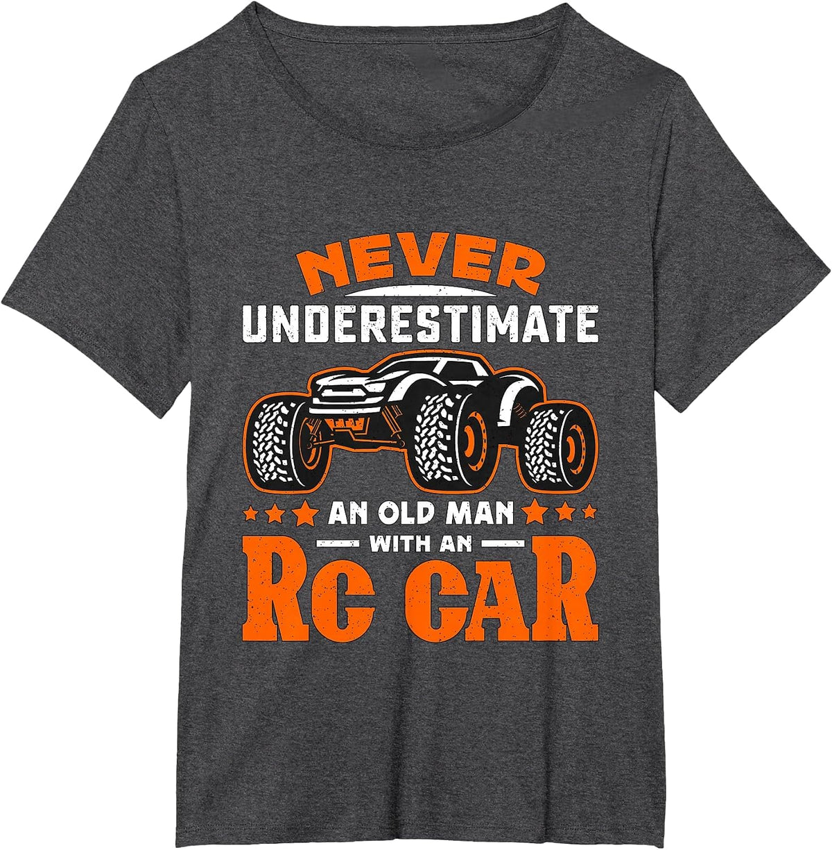 Never Underestimate an Old Man with RC Car RC Model Racing T-Shirt - Dark Heather Grey