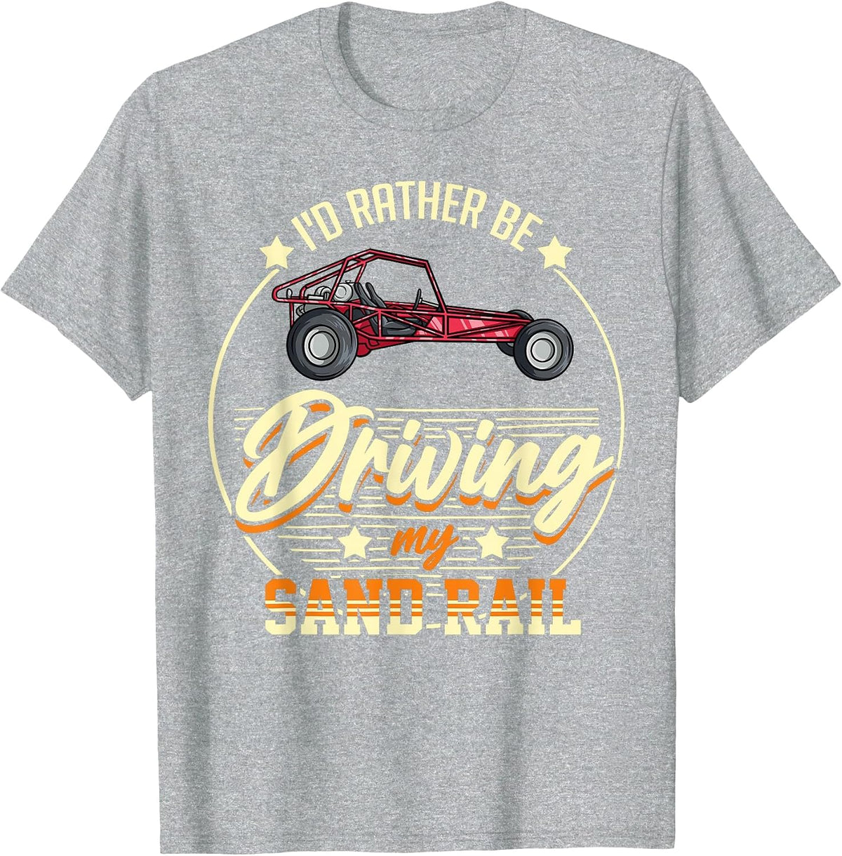 Dune Buggy Sand Rail Car Racing Beach Desert Rc Driver T-Shirt - Heather Grey