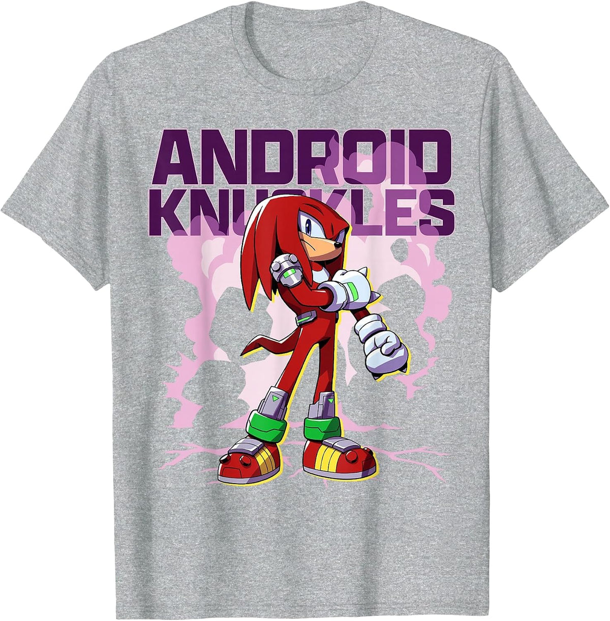 Sonic the Hedgehog: Android Knuckles T-Shirt - Heather Grey