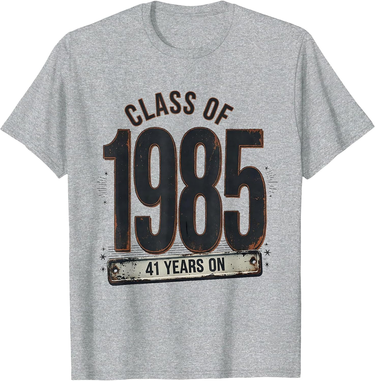 Men's CLASS OF 1985 41 YEARS ON Distressed Reunion Alumni T-Shirt - Heather Grey