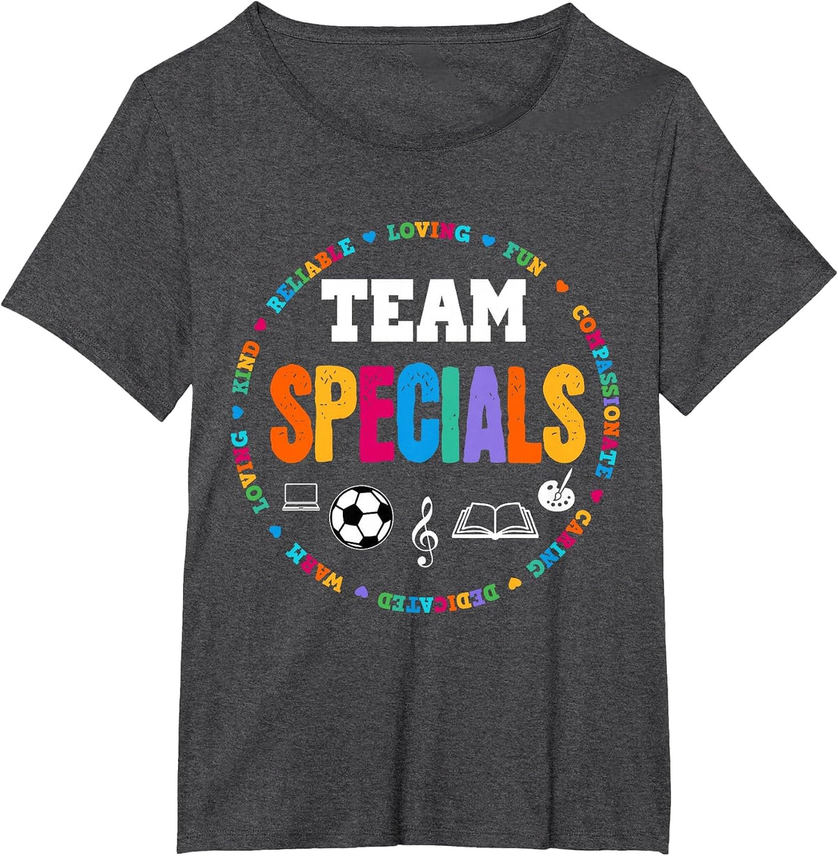 Team Specials Teacher Tribe Squad Back to Primary School T-Shirt - Dark Heather Grey
