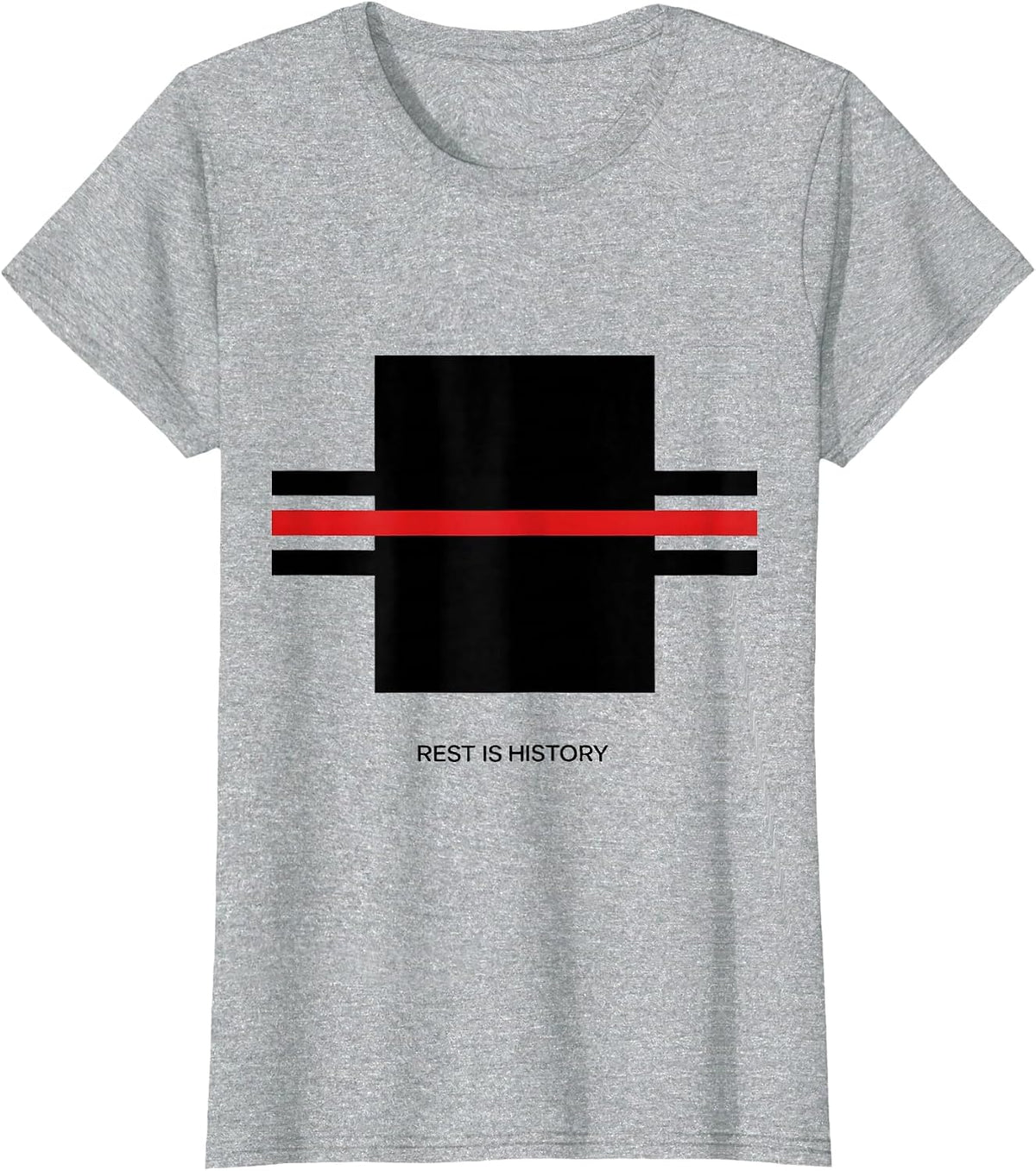 Women's Rest Is History Bauhaus Modernist Music Lover Humor T-Shirt - Heather Grey