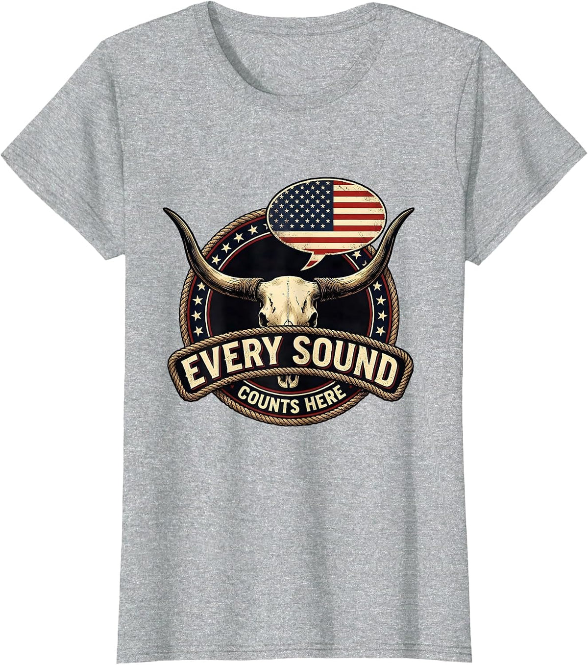 Every Sound Counts Here Speech Therapy Design T-Shirt - Heather Grey