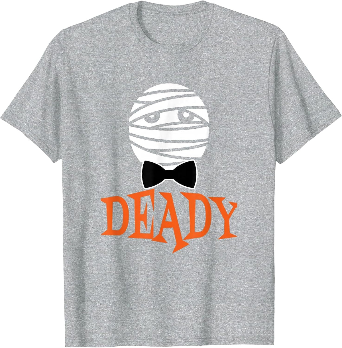 Deady Mummy Halloween Dad T-Shirt - Heather Grey