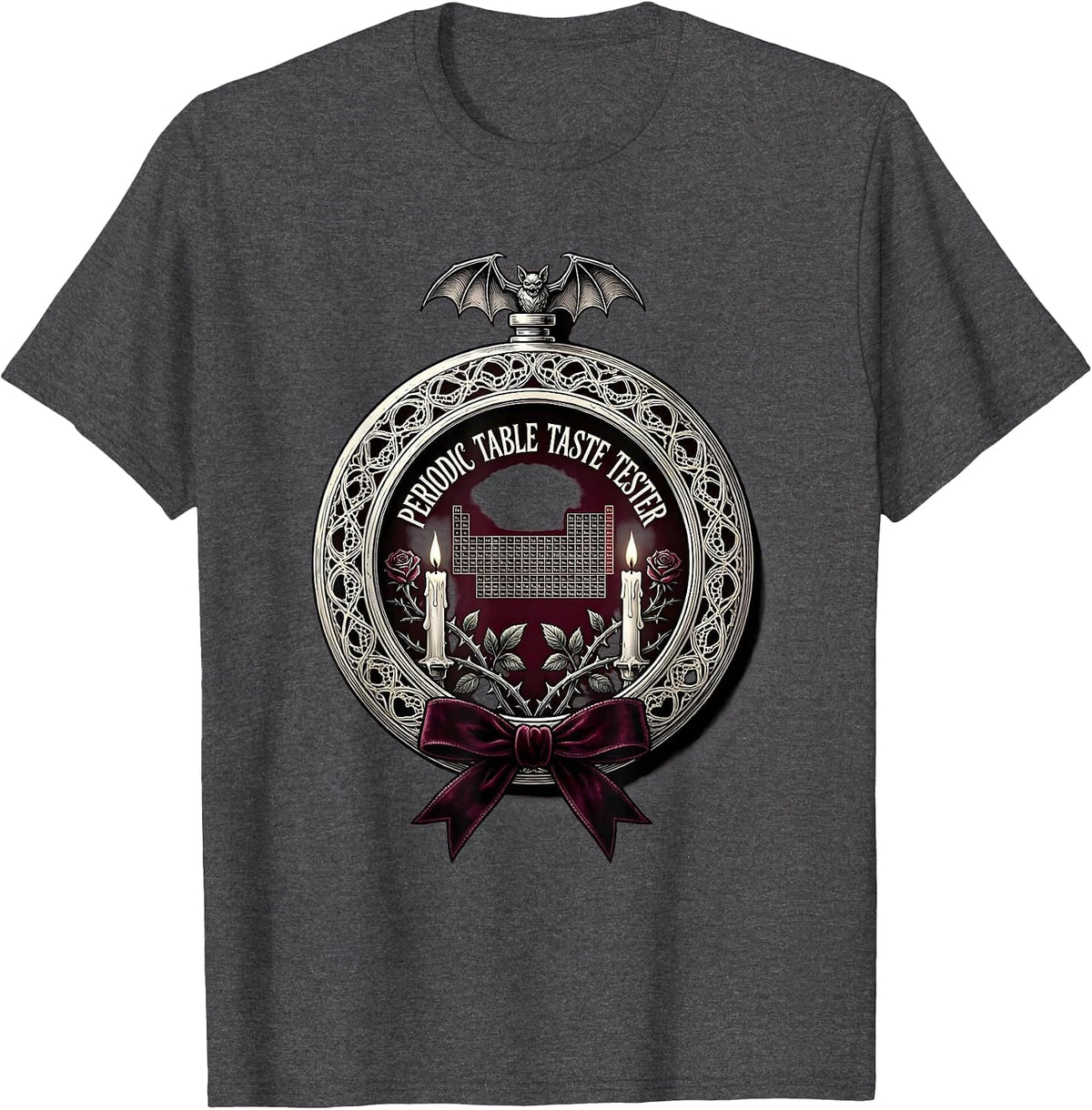Can I Lick It Periodic Table Taste Tester T-Shirt - Dark Heather Grey