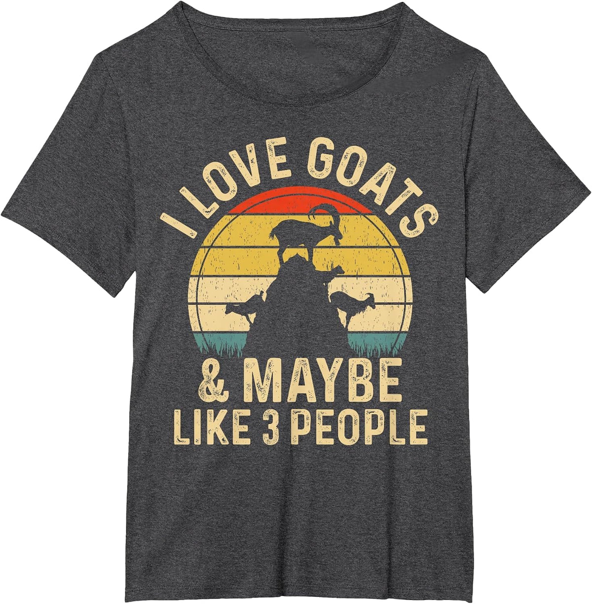 I Love Goats - Farmer T-Shirt - Dark Heather Grey