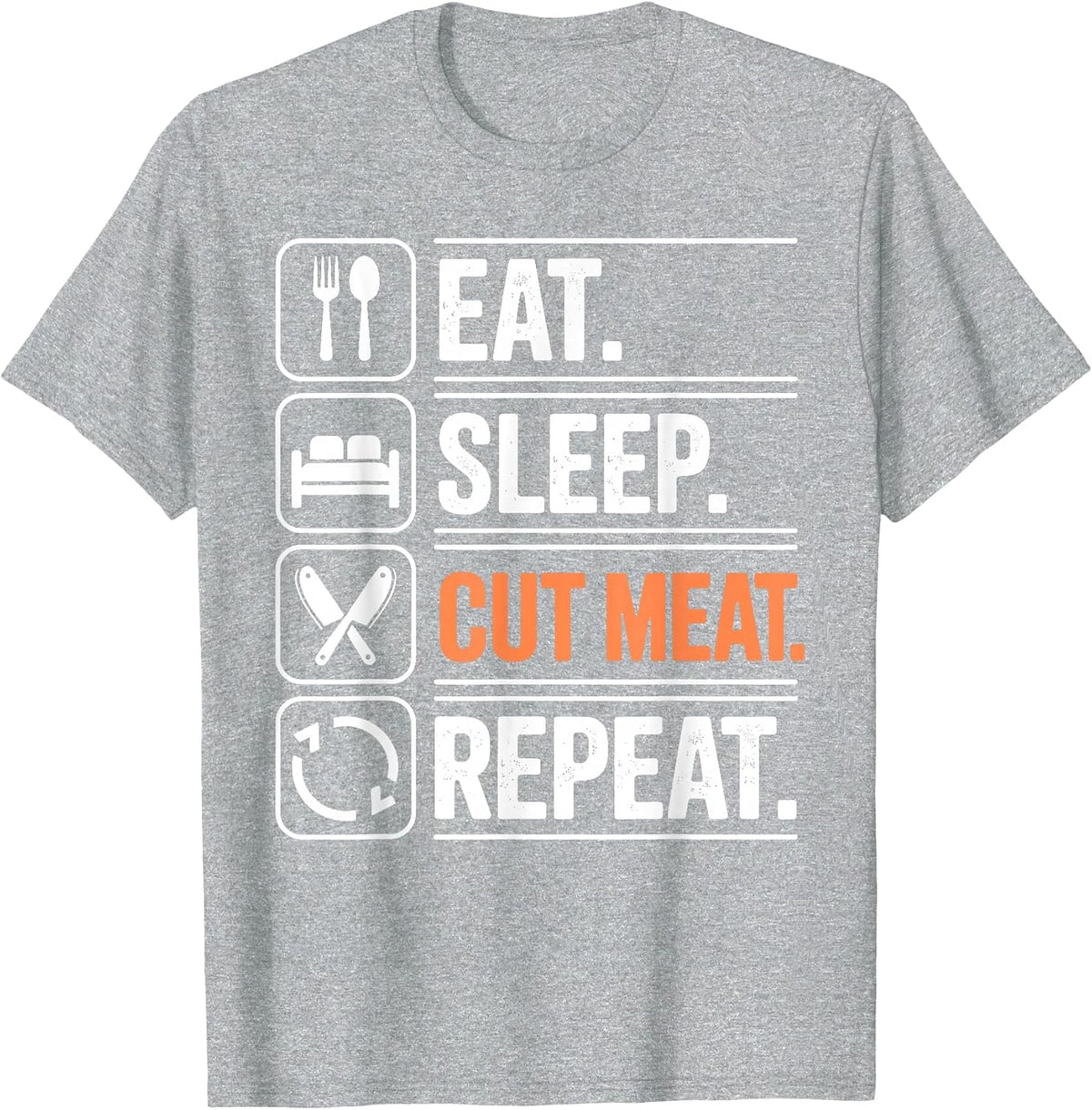 Funny Butcher Design for Men Women Butchery Meat Butcher T-Shirt - Heather Grey