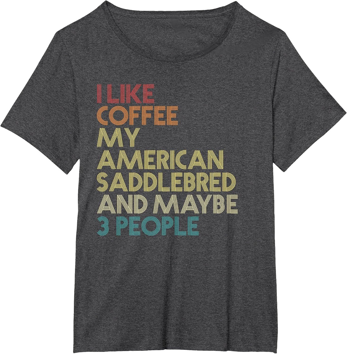 American Saddlebred Horse Owner Coffee Lovers Vintage Retro T-Shirt - Dark Heather Grey