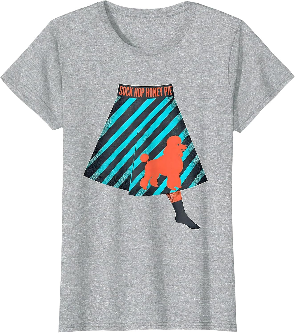 Sock Hop Honey Pie Midcentury Modern 50s Costume Poodle T-Shirt - Heather Grey
