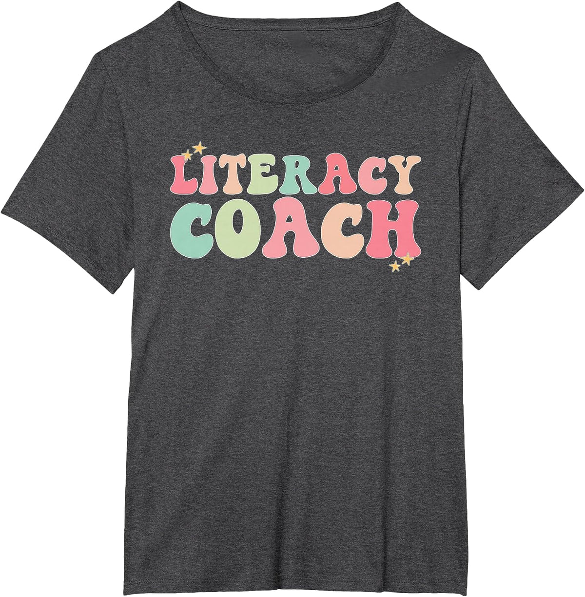 Literacy Coach Reading Specialist Teacher Interventionist T-Shirt - Dark Heather Grey