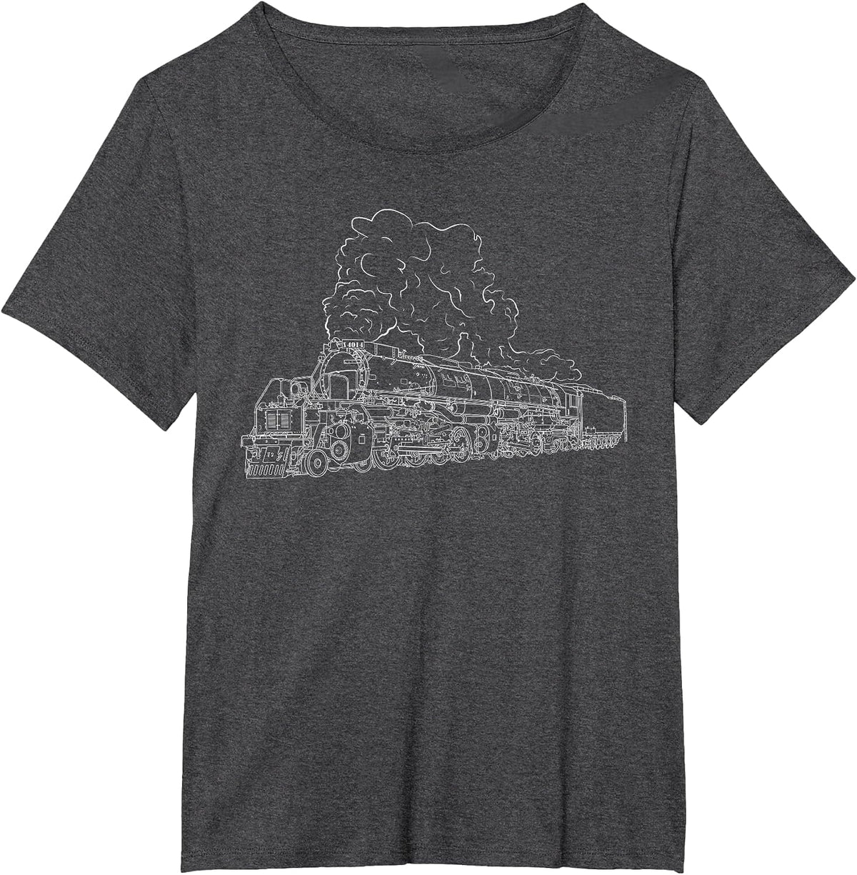 Big Boy X 4014 Steam Locomotive Utah Vintage T-Shirt - Dark Heather Grey
