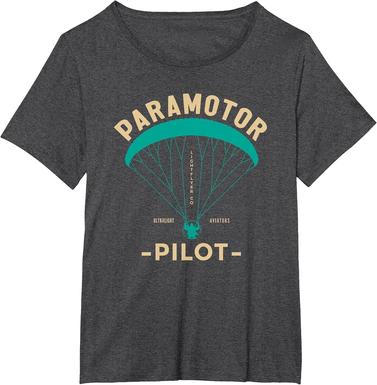 Paramotor Pilot - Powered Paragliding T-Shirt - Dark Heather Grey