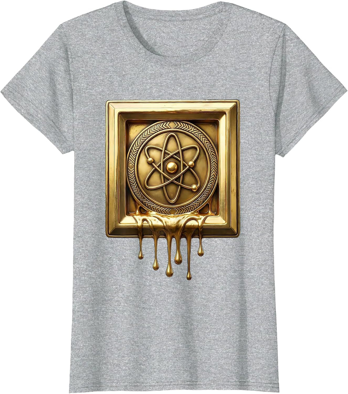 Women's Can I Lick It Periodic Table Gold Element Tile T-Shirt - Heather Grey