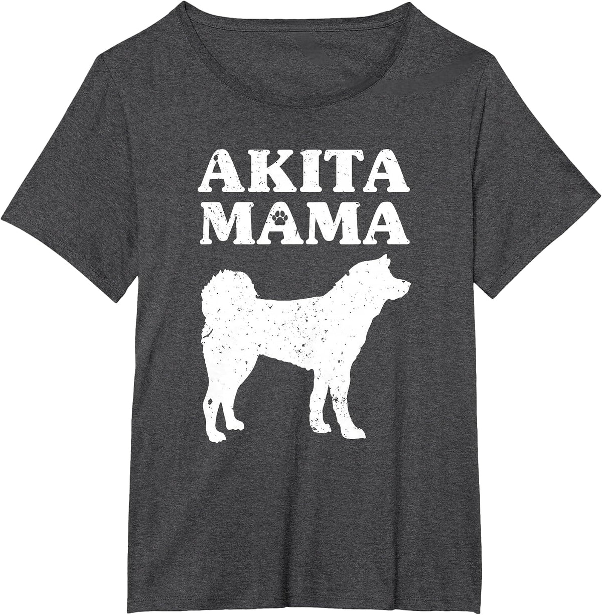 Funny Akita Inu Design Women Mothers Akita Lover Pet Dog Mom T-Shirt - Dark Heather Grey