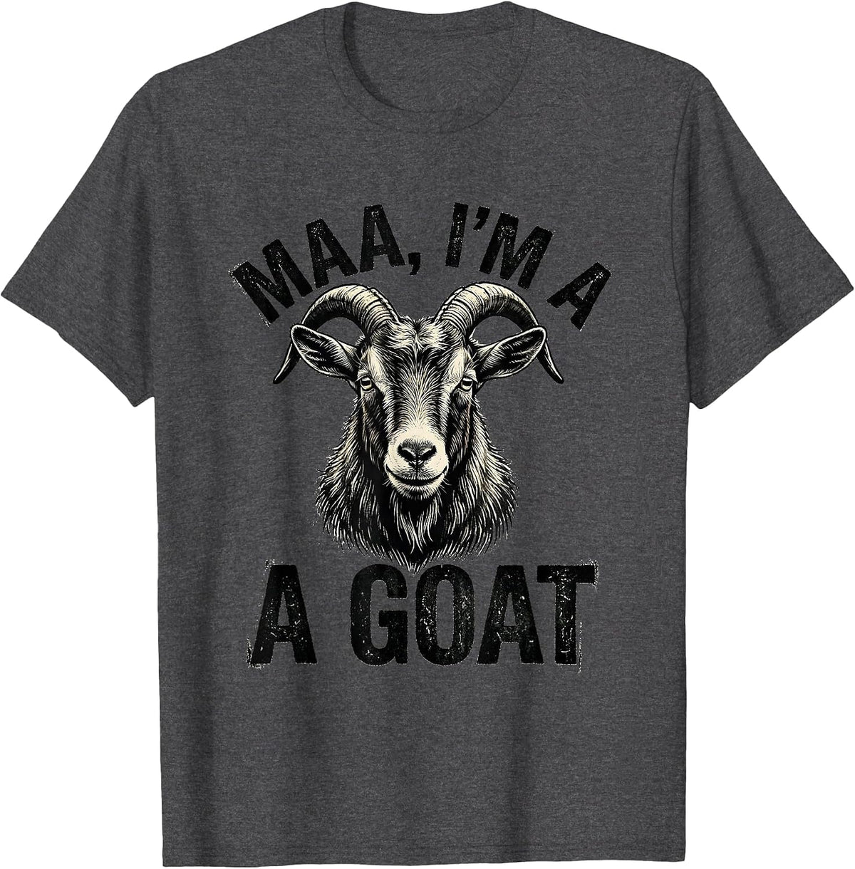 Maa I'm a Goat Funny Goat Lover Halloween Costume T-Shirt - Dark Heather Grey