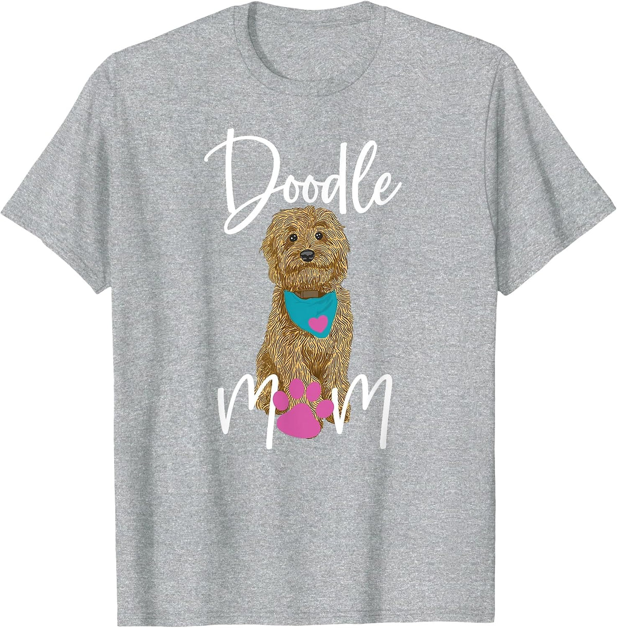 Doodle Dog Goldendoodle Doodle Mom Design T-Shirt - Heather Grey