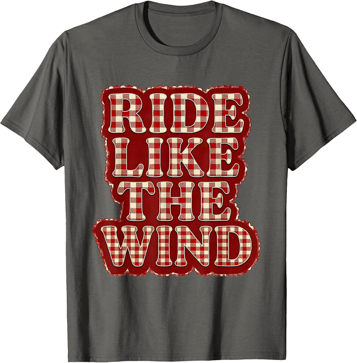 Men's Ride Like the Wind Horse Lover Design T-Shirt - Asphalt Grey
