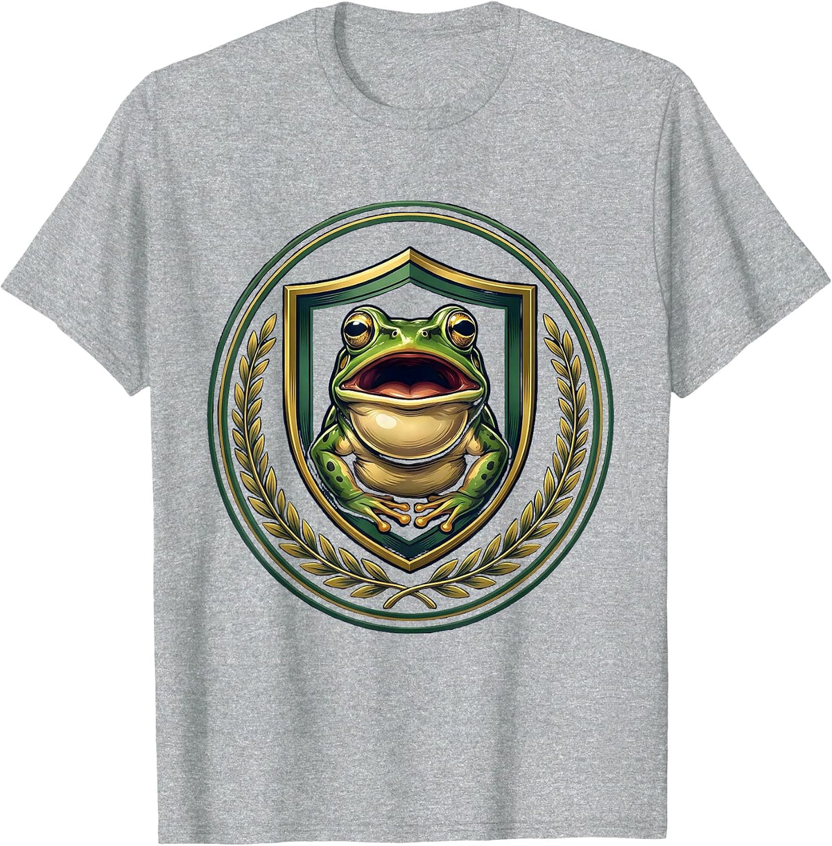 Men's Speech Therapy Singing Frog Vocal Sac Illustration T-Shirt - Heather Grey