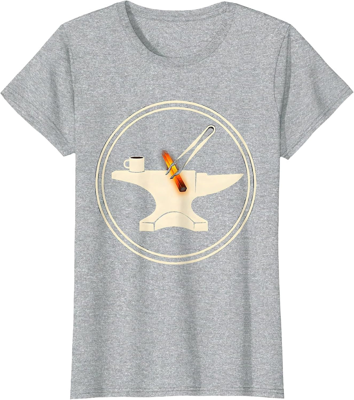 Women's Sealed Forge Badge Blacksmith Metalworker Gift T-Shirt - Heather Grey