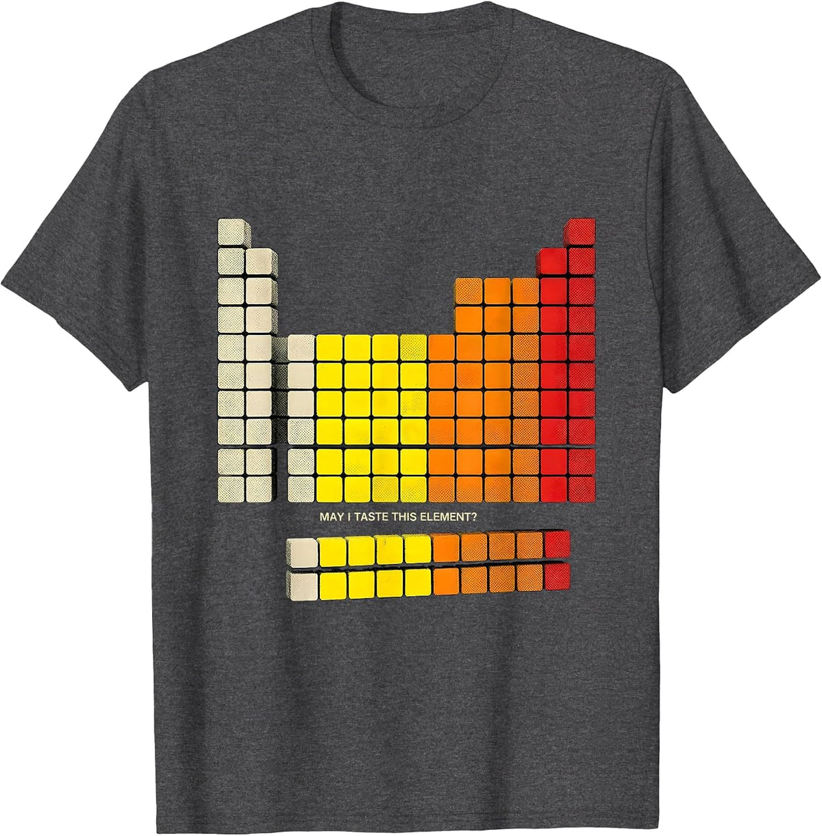 Men's May I Taste This Element Funny Periodic Table Science T-Shirt - Dark Heather Grey
