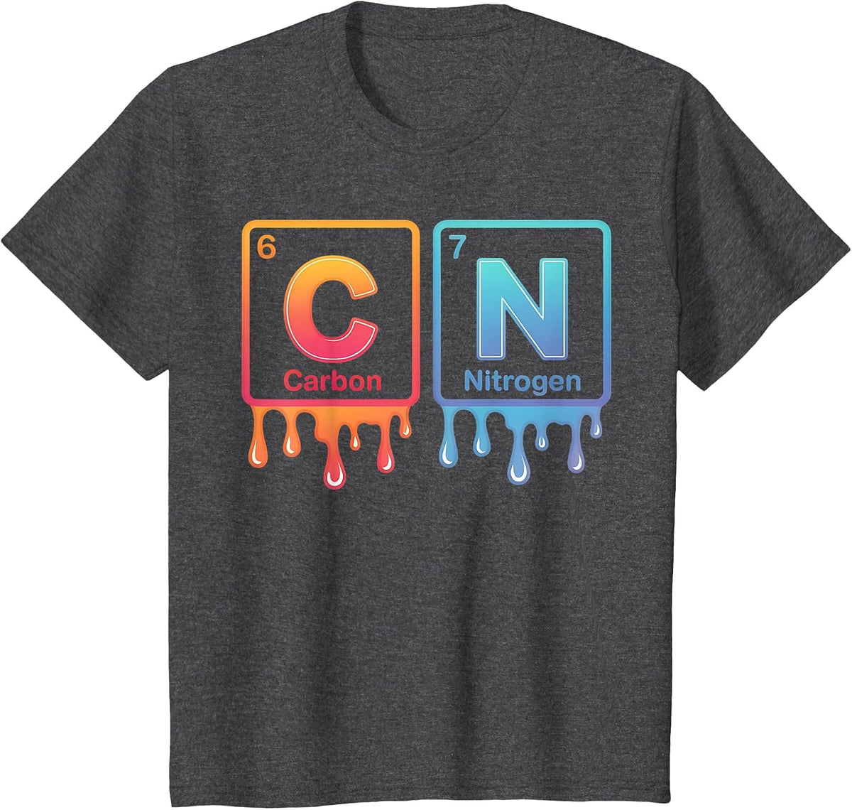 6-7 Funny Science Chemistry Teacher Periodic Table Meme Tee T-Shirt - Dark Heather Grey