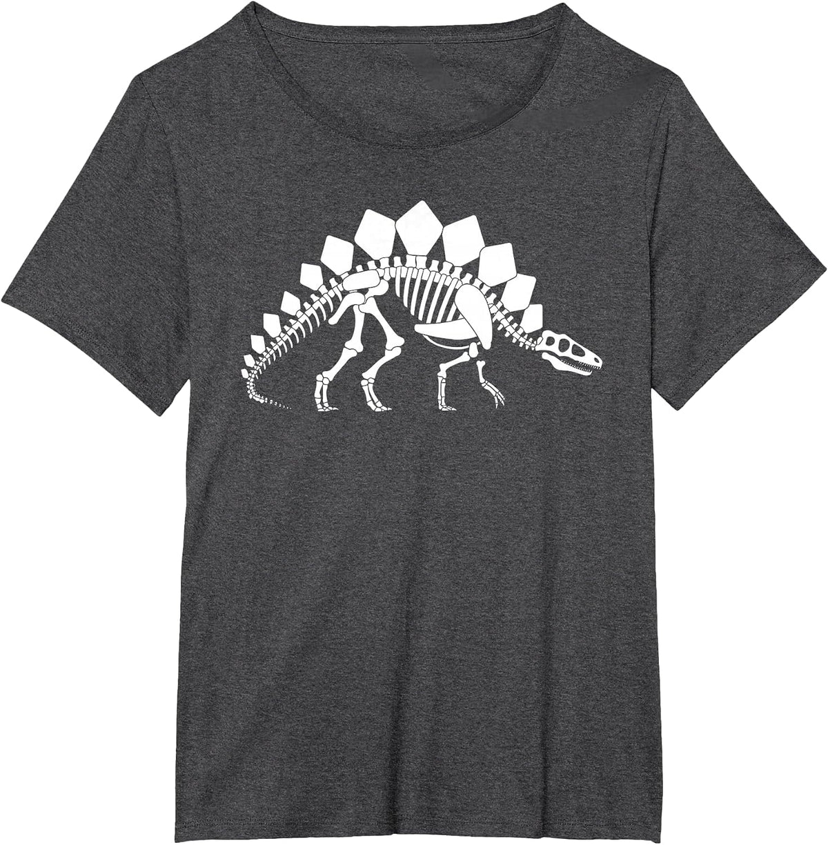 Stegosaurus Skeleton T-Shirt - Dark Heather Grey