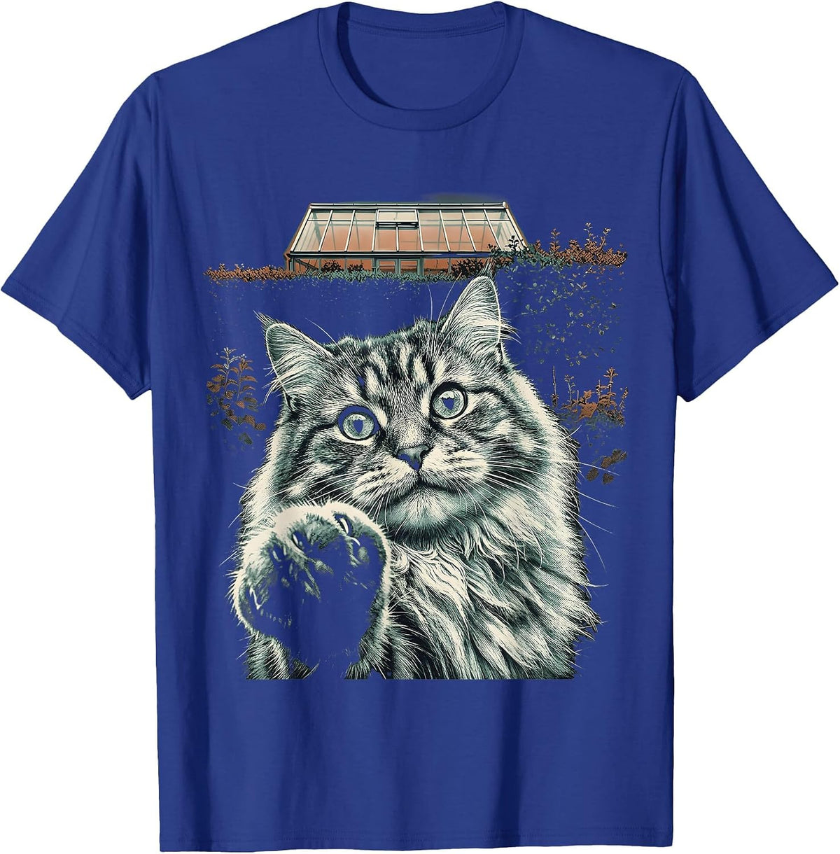 Norwegian Forest Cat UFO Meme Funny Cat Owner Gift T-Shirt - Royal Blue