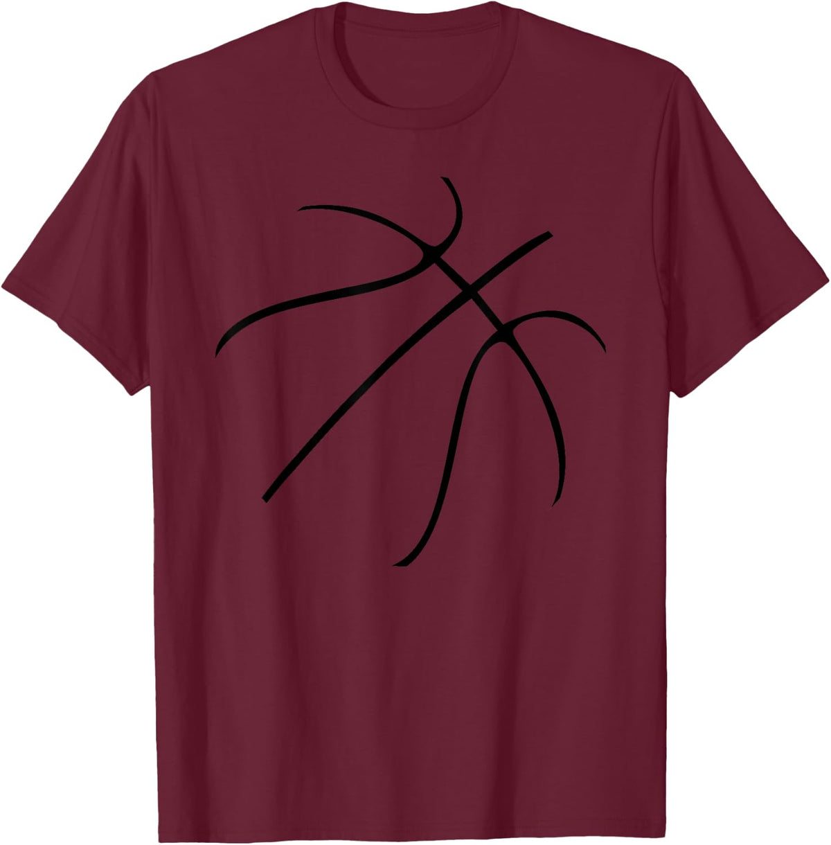 Orange Bball T-Shirt - Burgundy