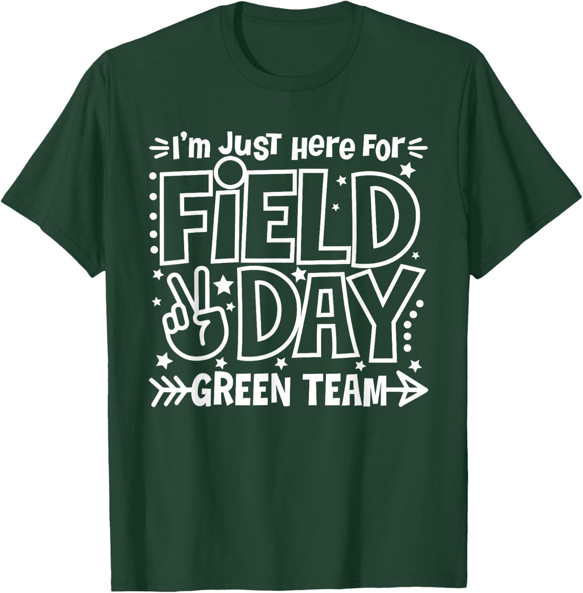 Field Day Shirt Green Team Tees Funny Teacher Kids Field Day Games T Shirts - Dark Green
