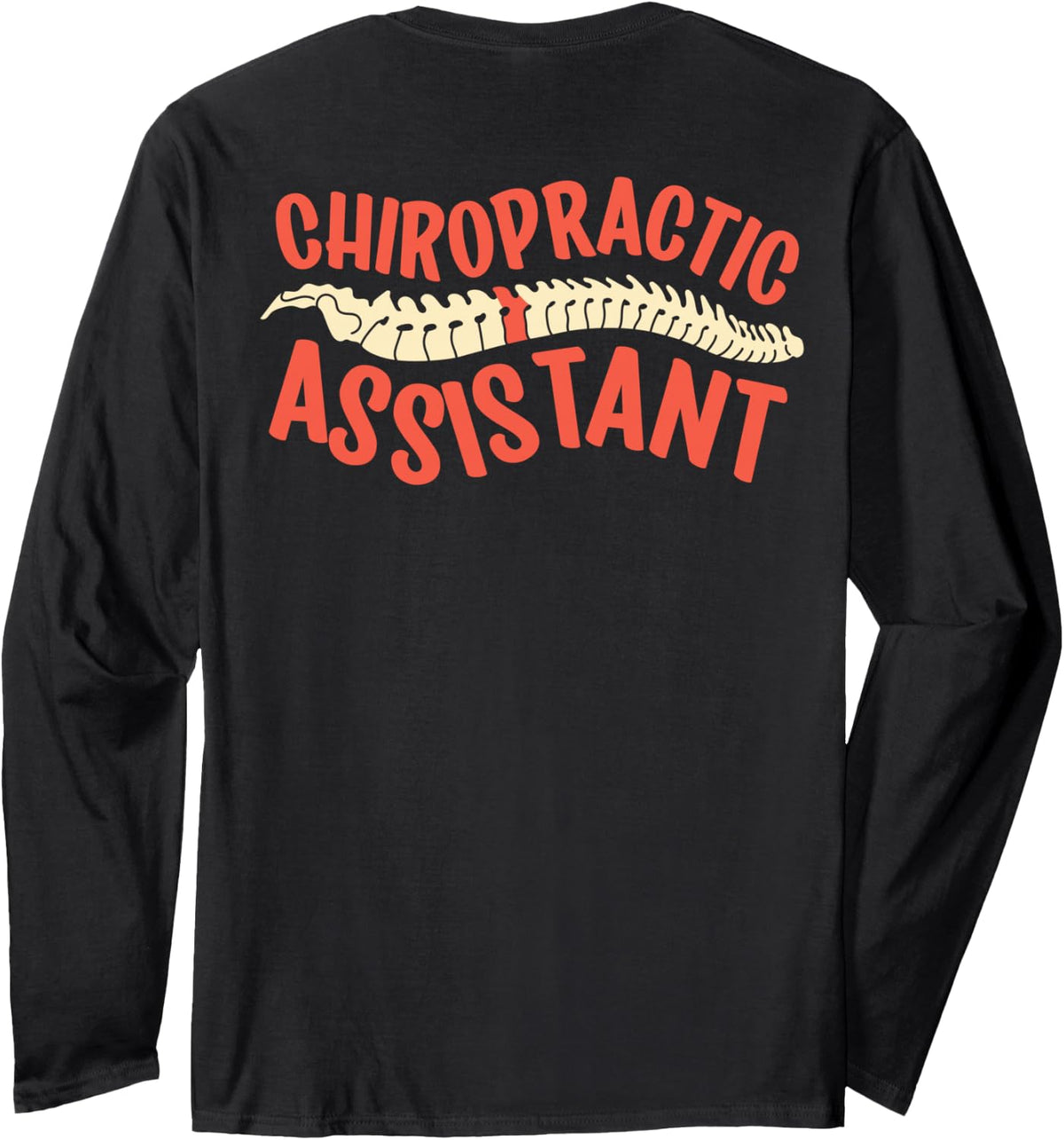 Chiropractic Assistant Groovy Chiropractor Assistant Long Sleeve T-Shirt - Adult Unisex Black