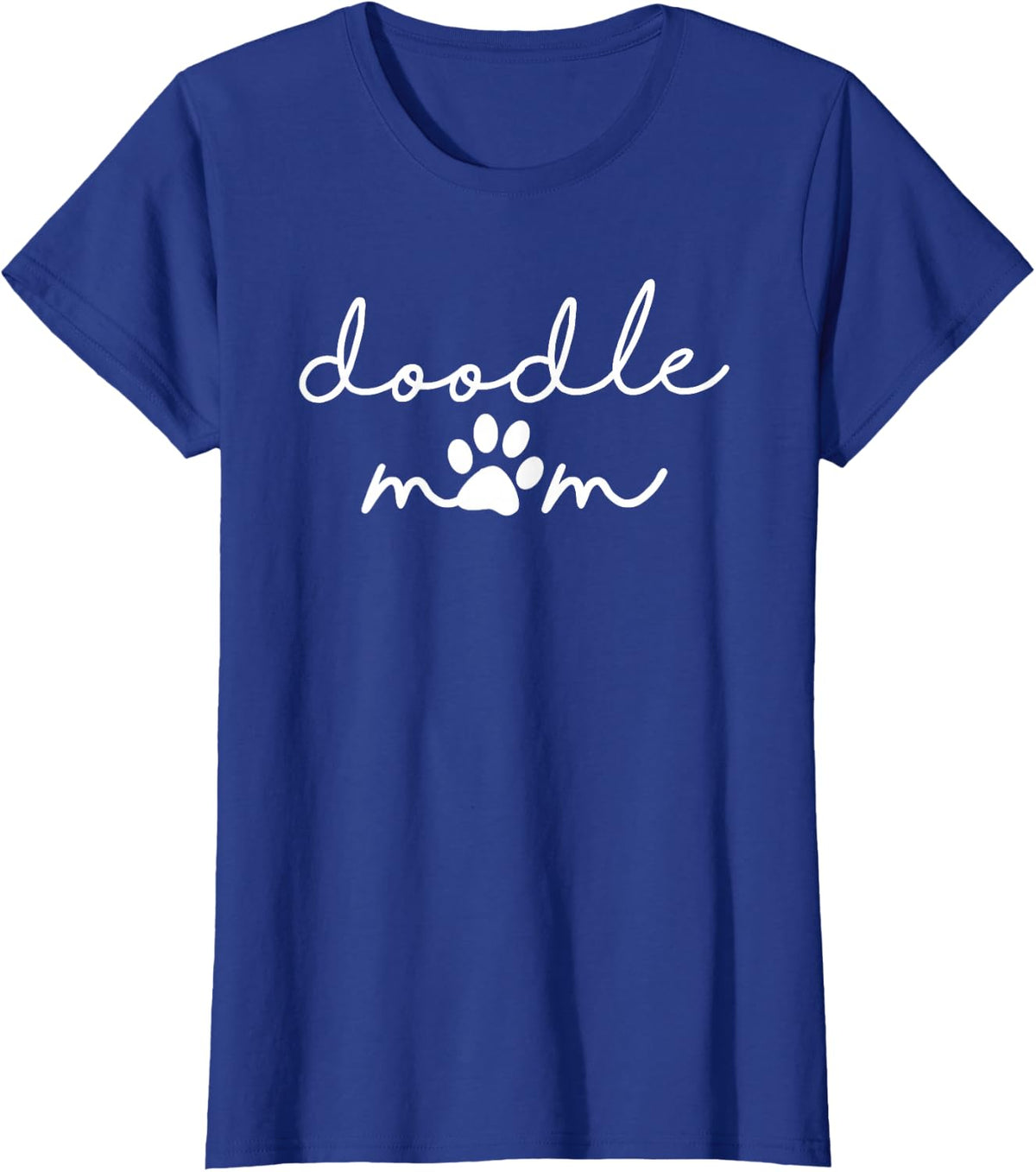 Golden Doodle Mom Mini Labradoodle Goldendoodle Pawprint T-Shirt - Royal Blue